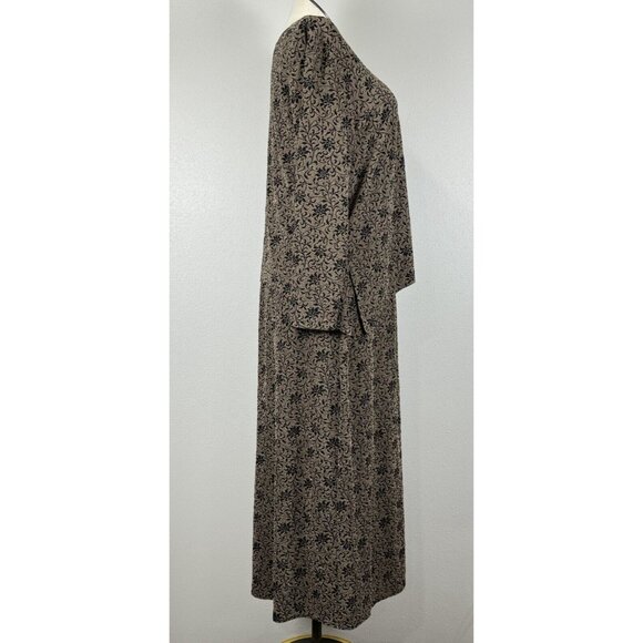 Rabbit Designs Floral 2-Piece Dress Set Size 20W VTG USA Sleeveless Long Sleeve - Picture 4 of 16